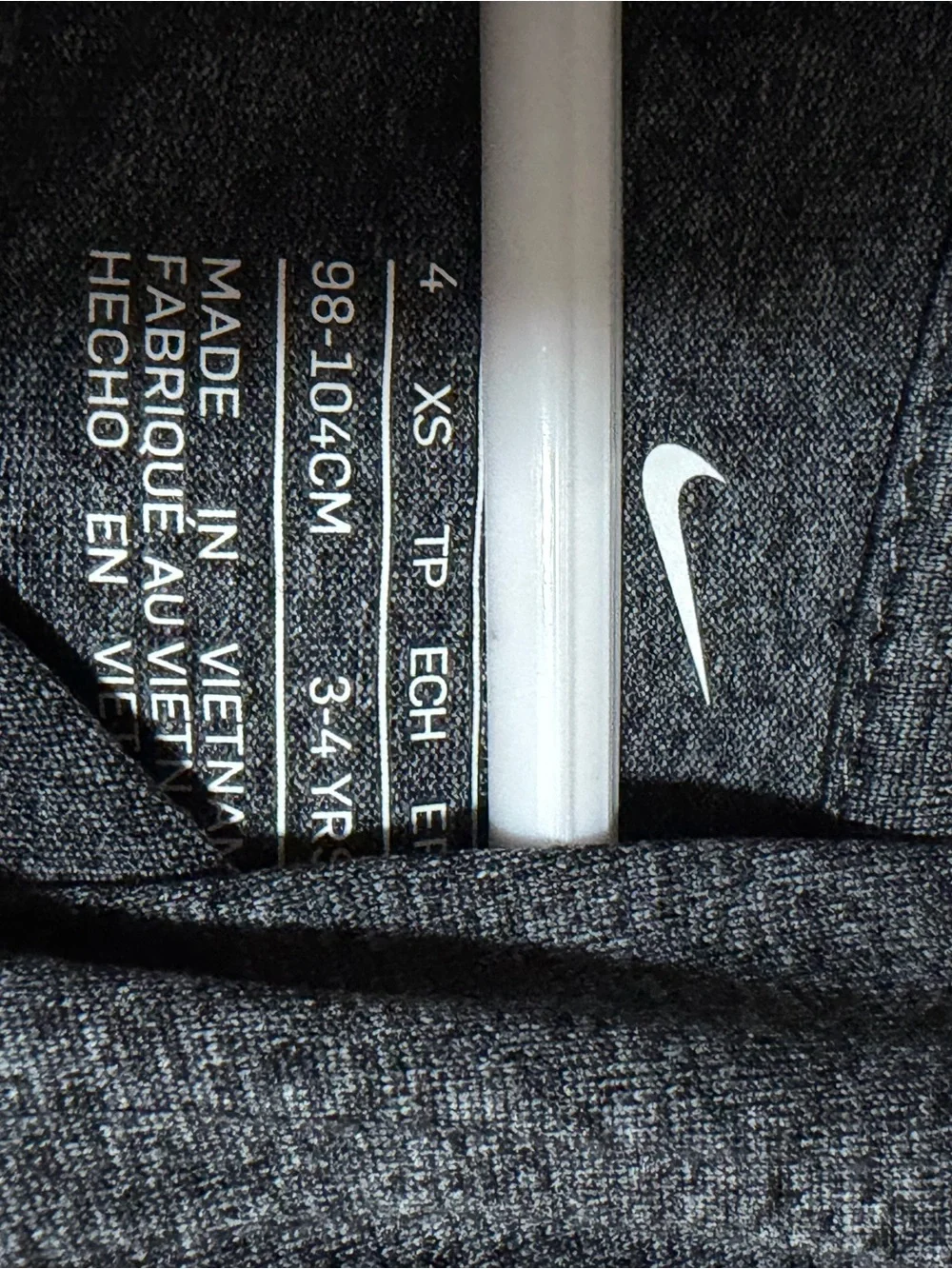 Nike Kids Dark Gray Dri-FIT Long Sleeve Hoodie